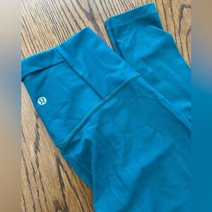 Lululemon Mapped Out High Rise Tight Leggings Size 4 Teal Color ( Laguna )
